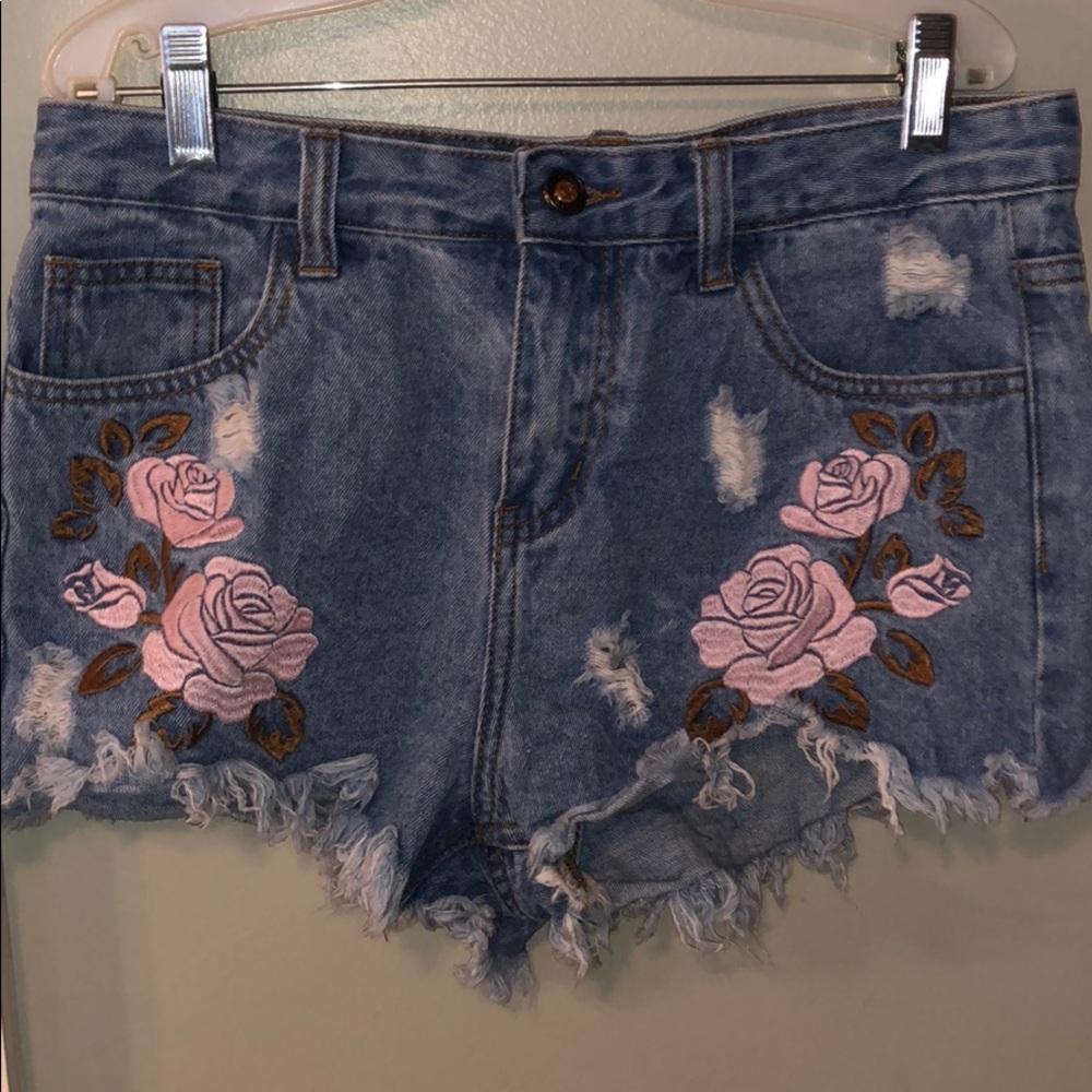 JEAN EMBROIDERED SKIRT